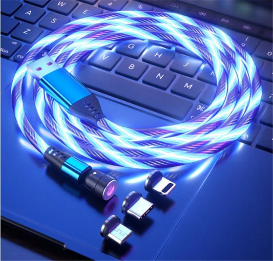 Magnetic 3A Fast Charging Mobile Phone Charge Cable (3 in 1)