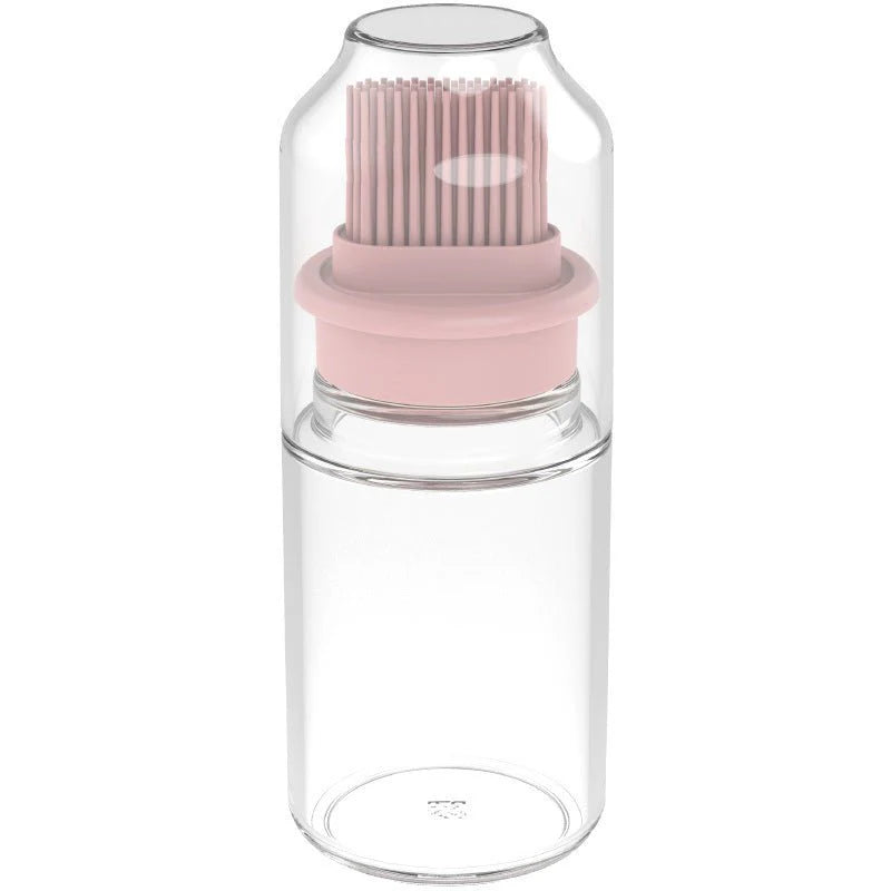 Portable Oil Bottle with Brush Silicone Barbecue Liquid BBQ Tool