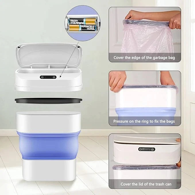 Smart Sensor Folding Infrared Trash Can