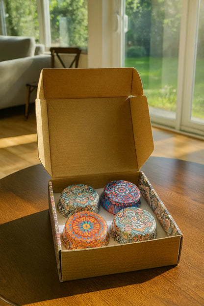 Decorative Floral Scented Tin Candles